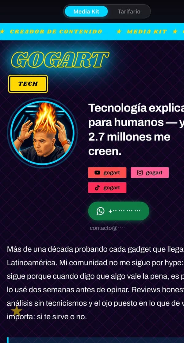 Kit demo con el tema Chicha