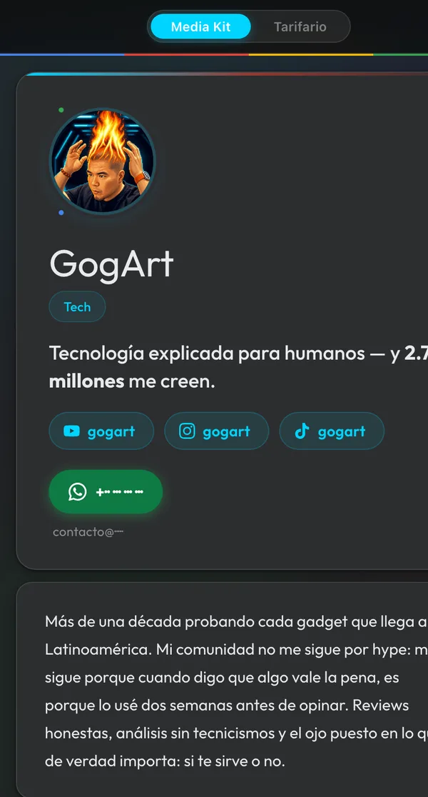 Kit demo con el tema Techie